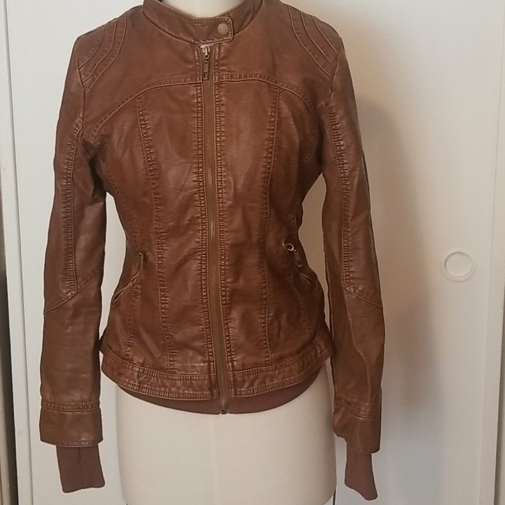 LA Coalition Vegan Leather Jacket (no hood) M